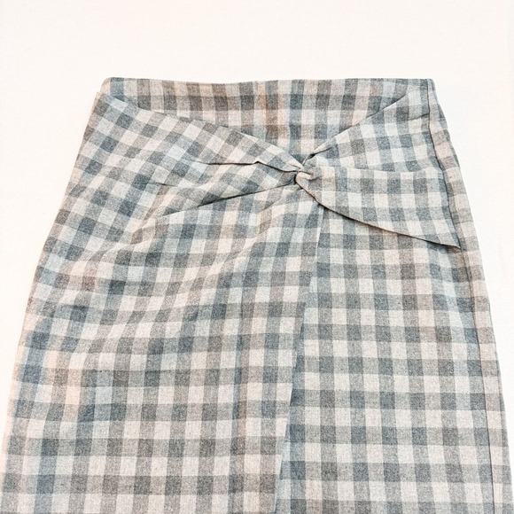 Zara Grey Cross Front Tied Style Skirt Size Medium NWT - Picture 6 of 6